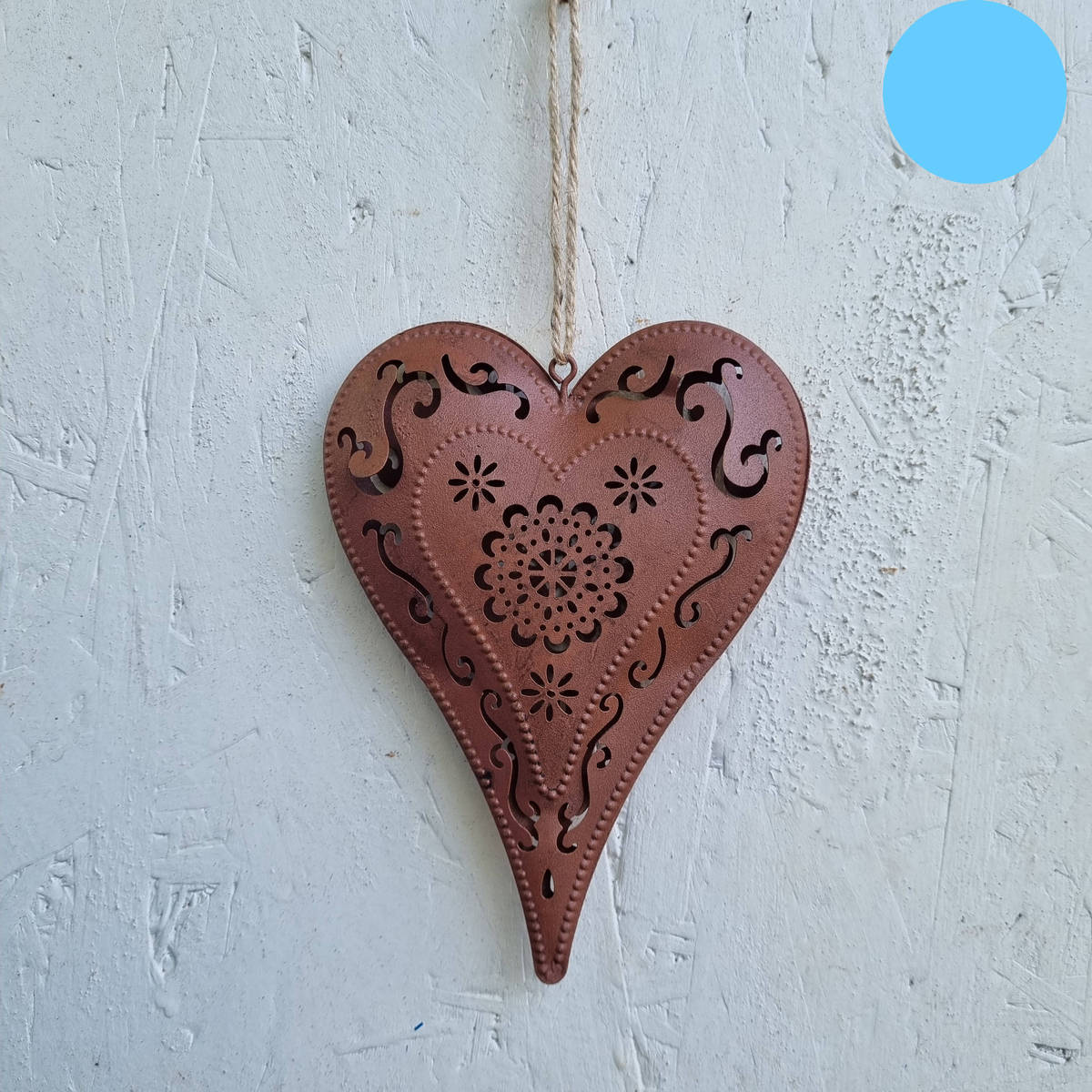 Herz aus Metall, zum hängen, 15 cm 