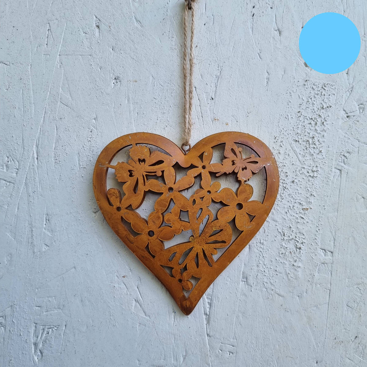 Coeur à suspendre, en métal, 12 cm