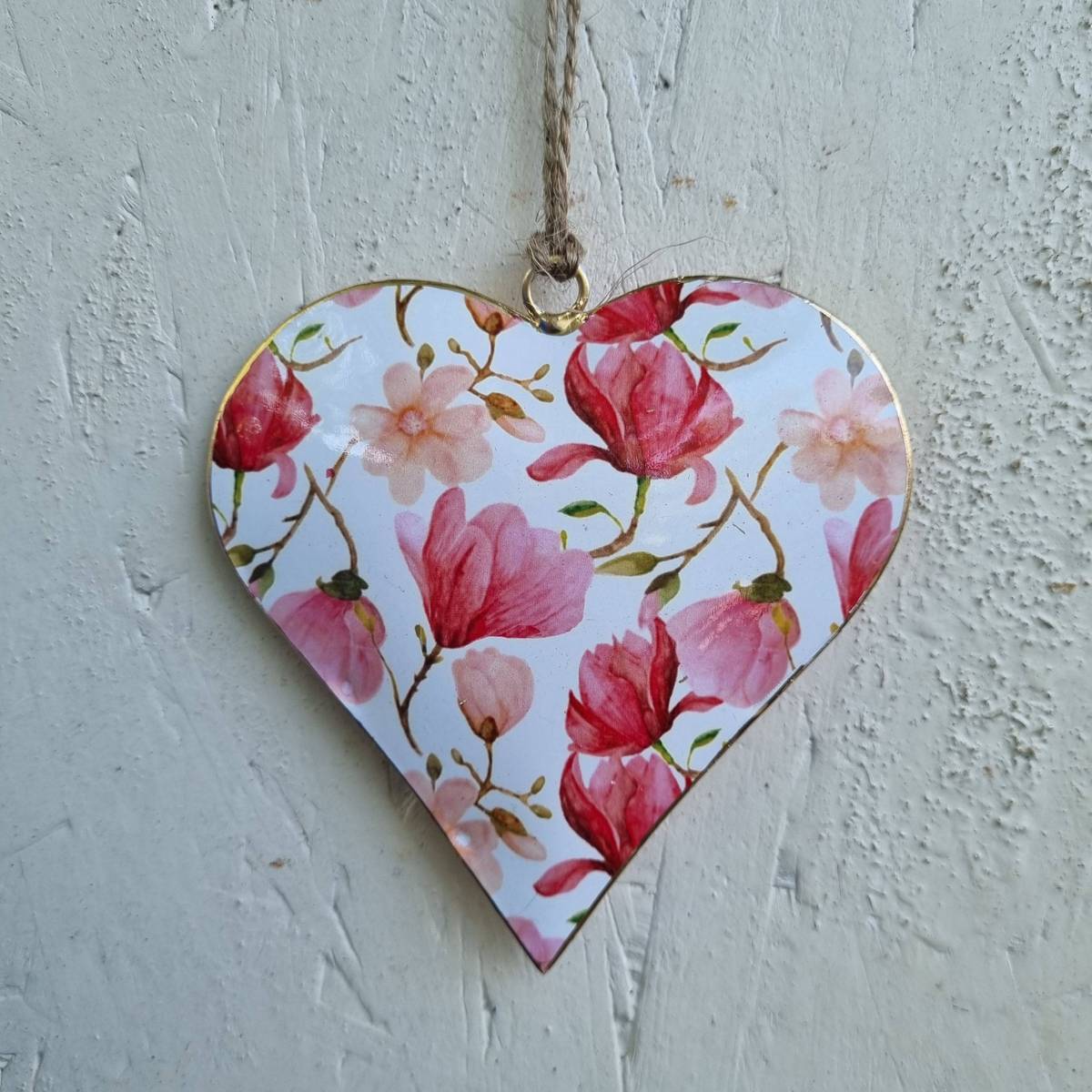 Coeur en métal, à suspendre, 10 cm 