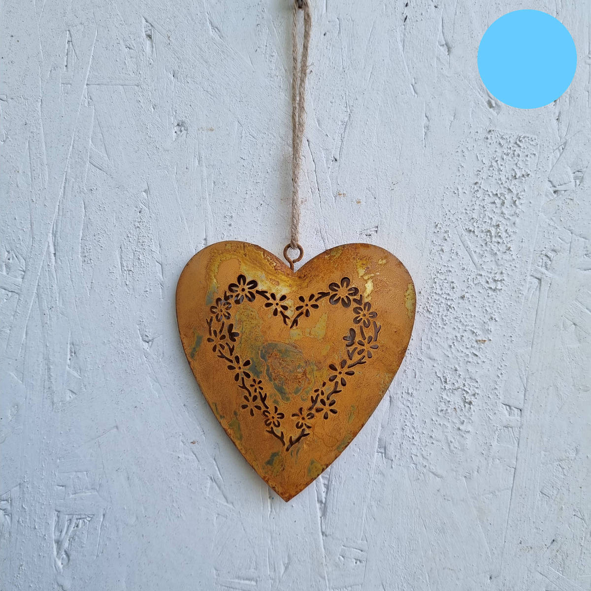 Herz aus Metall, zum hängen, 10 cm