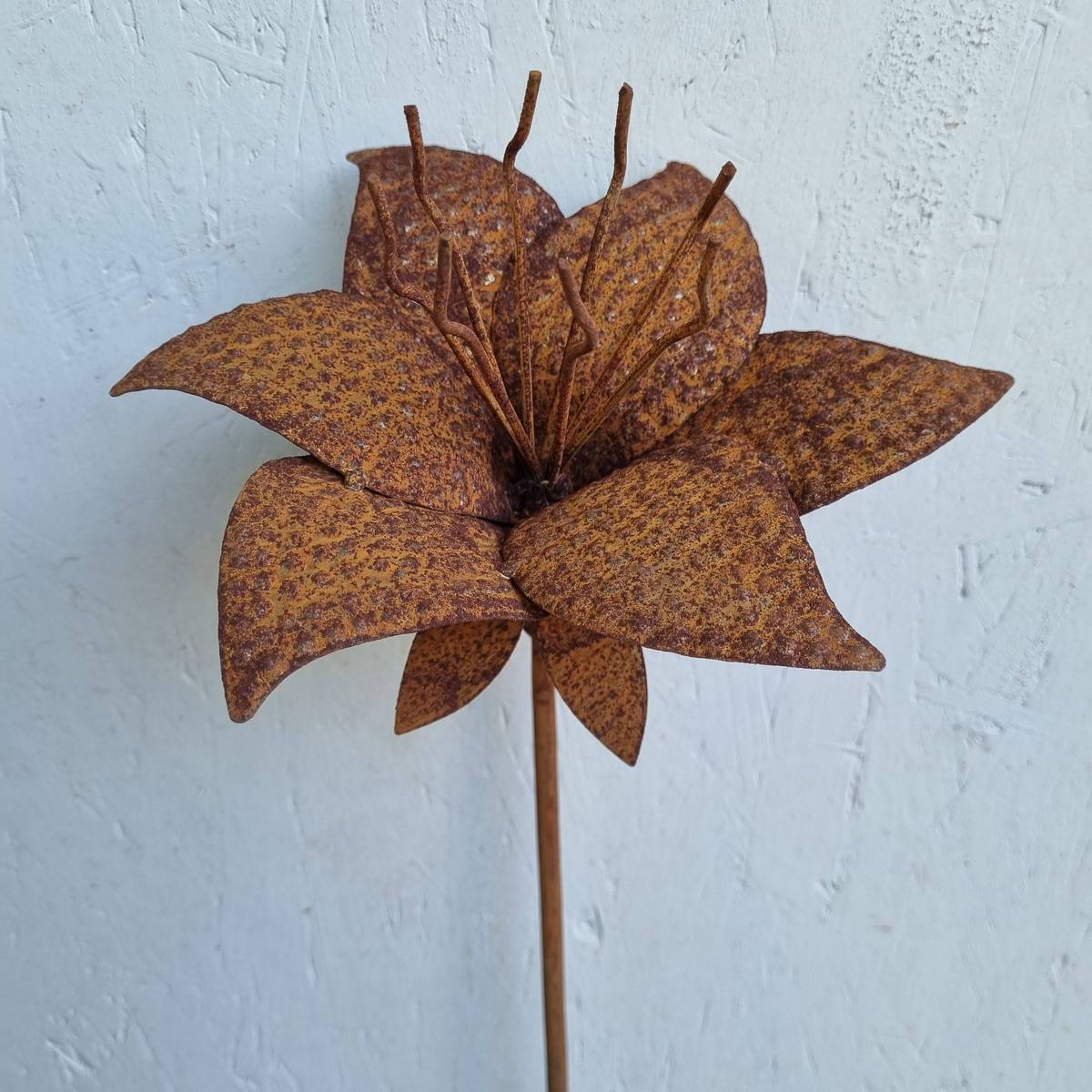 Fleur en fer rouillé,  Ø 22 cm 