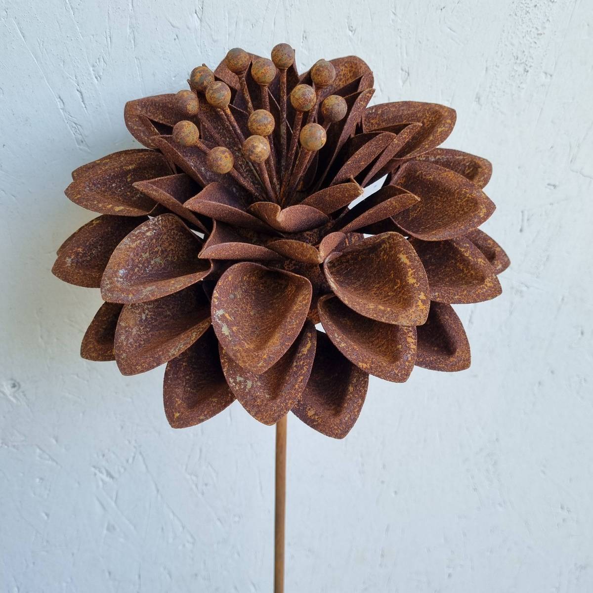 Fleur en fer rouillé, Ø 24 cm 