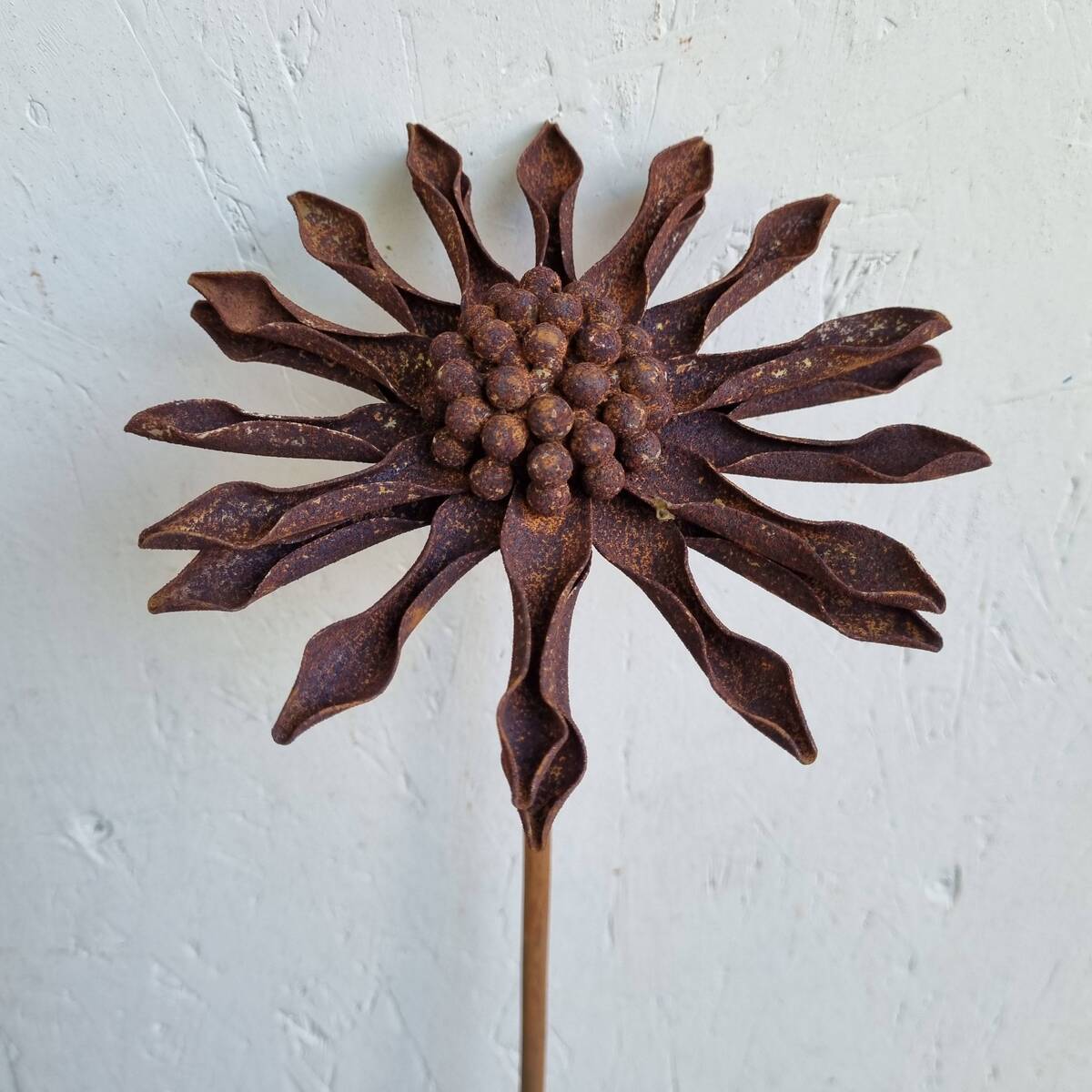 Fleur en fer rouillé, Ø 17 cm 