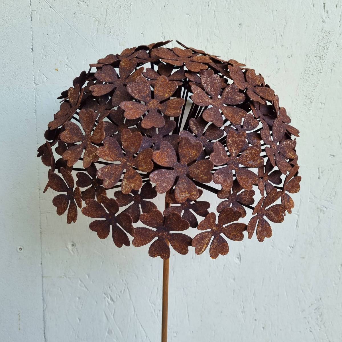 Fleur en fer rouillé, Ø 31 cm 