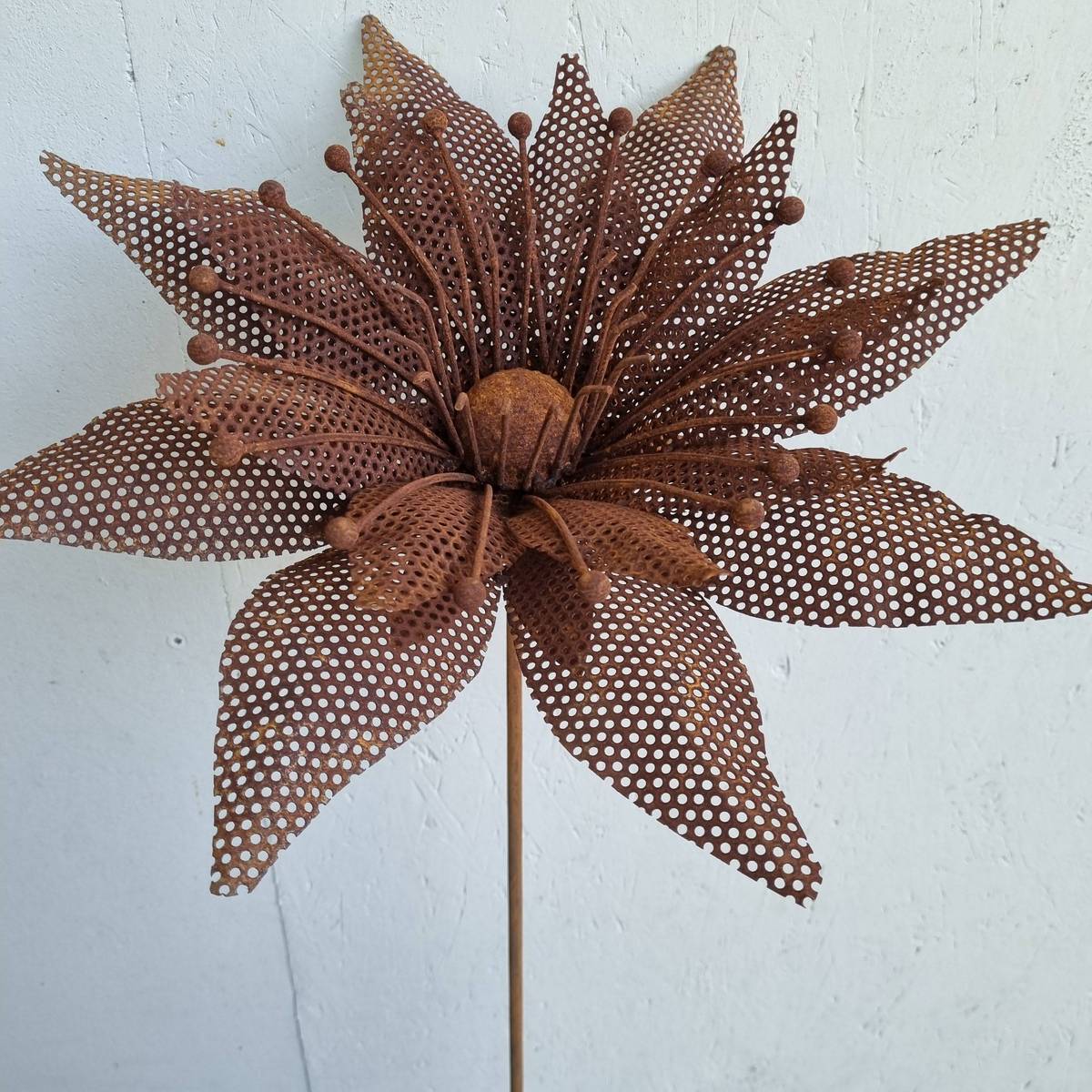 Fleur en fer rouillé, Ø 40 cm 