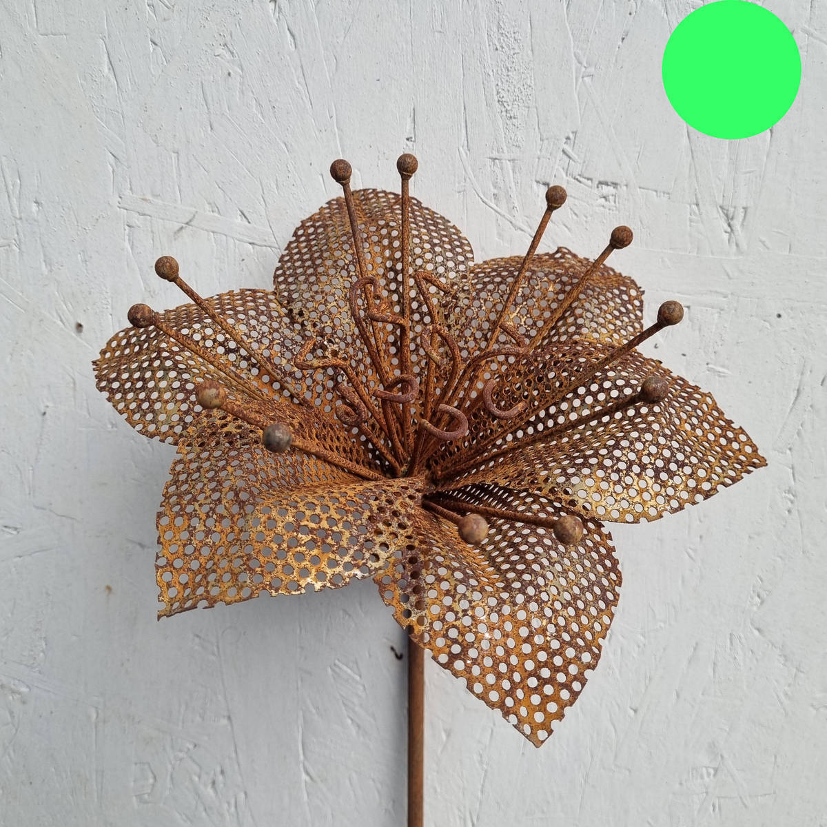 Blume aus Rosteisen, 148 cm 