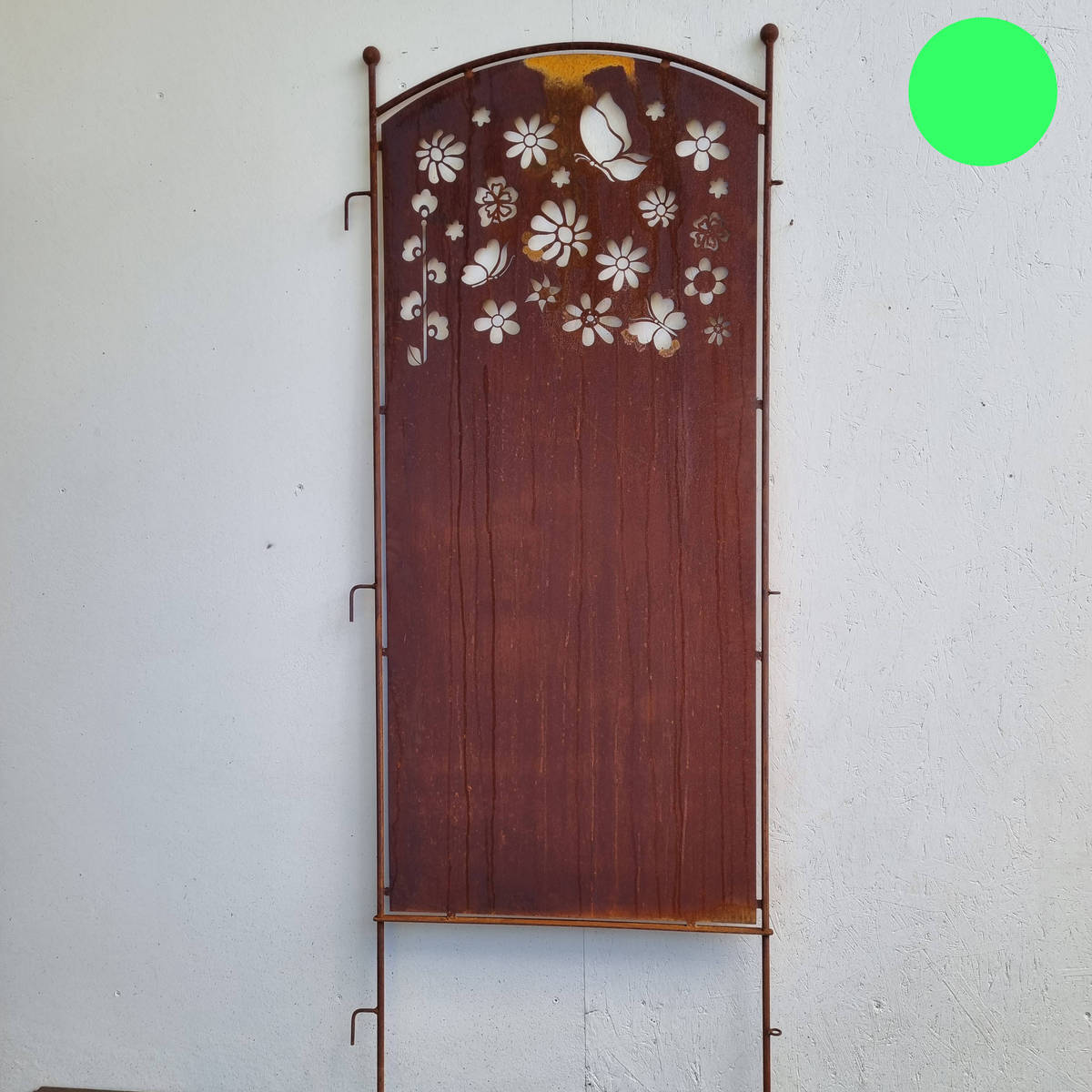 Sichtschutz aus Rosteisen, schön ausgeschnitten, 190 cm 