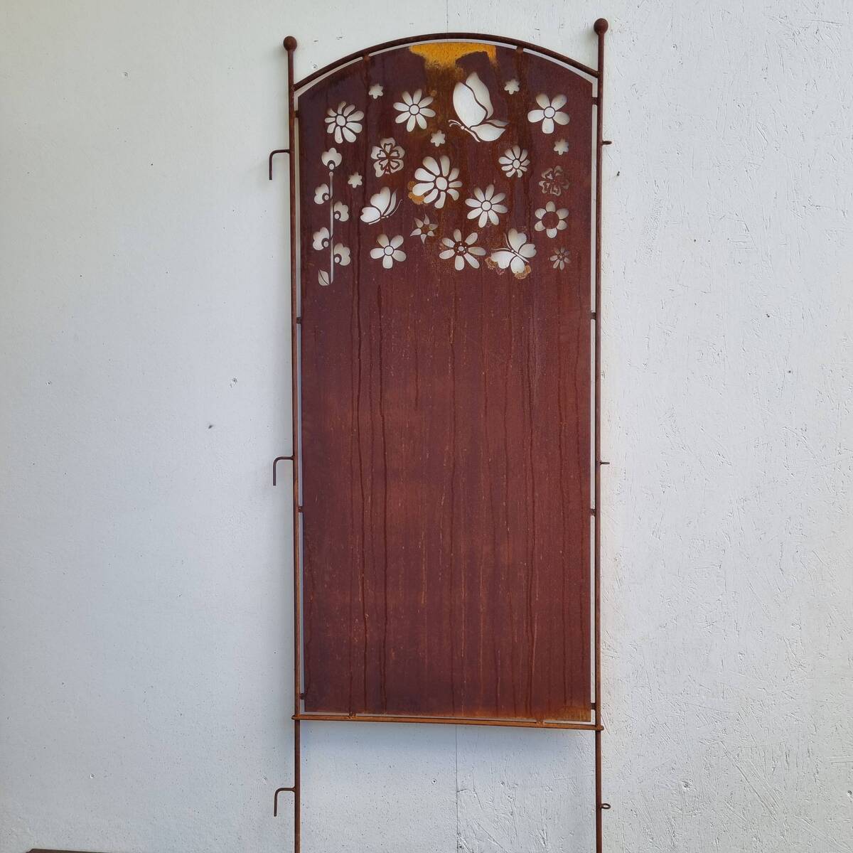 Paravent en fer rouillé, finement découpé, 190 cm 