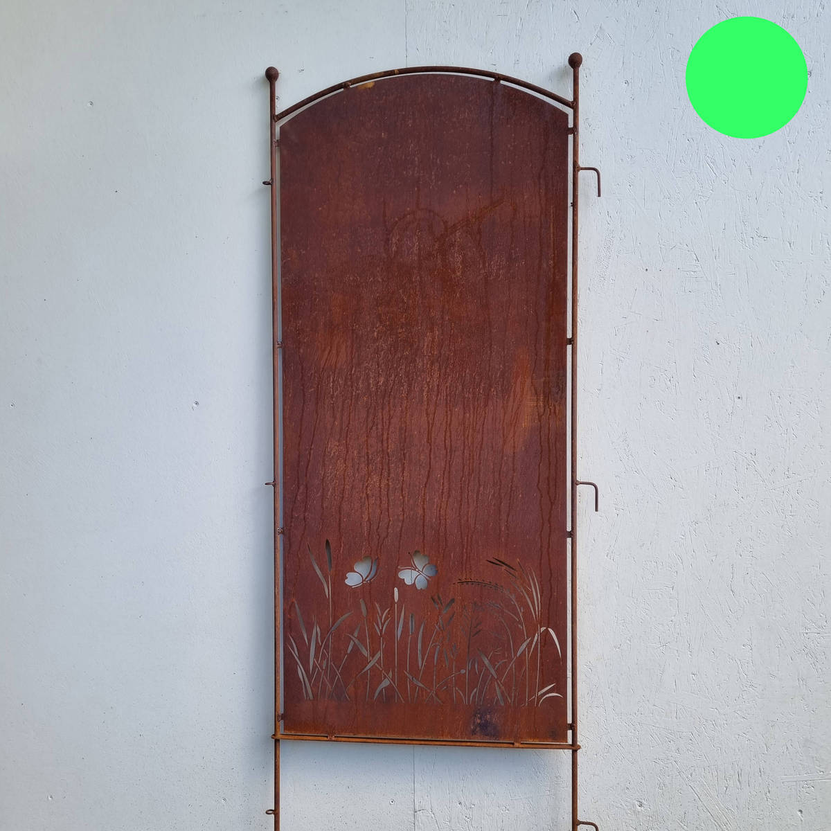 Paravent en fer rouillé, finement découpé, 190 cm 