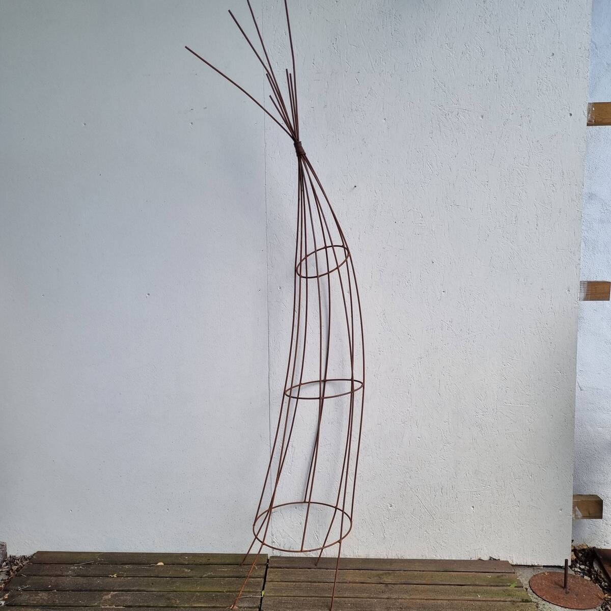 Rankhilfe aus Rosteisen, 200 cm 