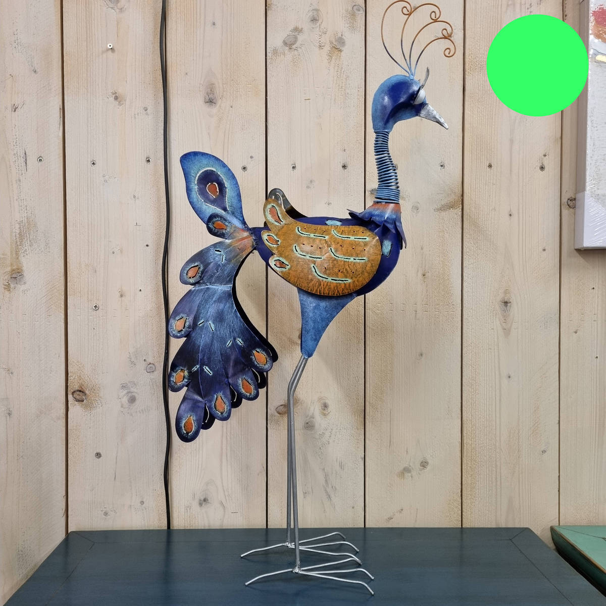 Vogel aus Metall, bemalt, 95 cm 