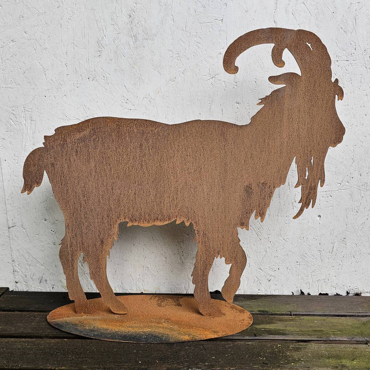 Steinbock aus Rosteisen, 66 cm 