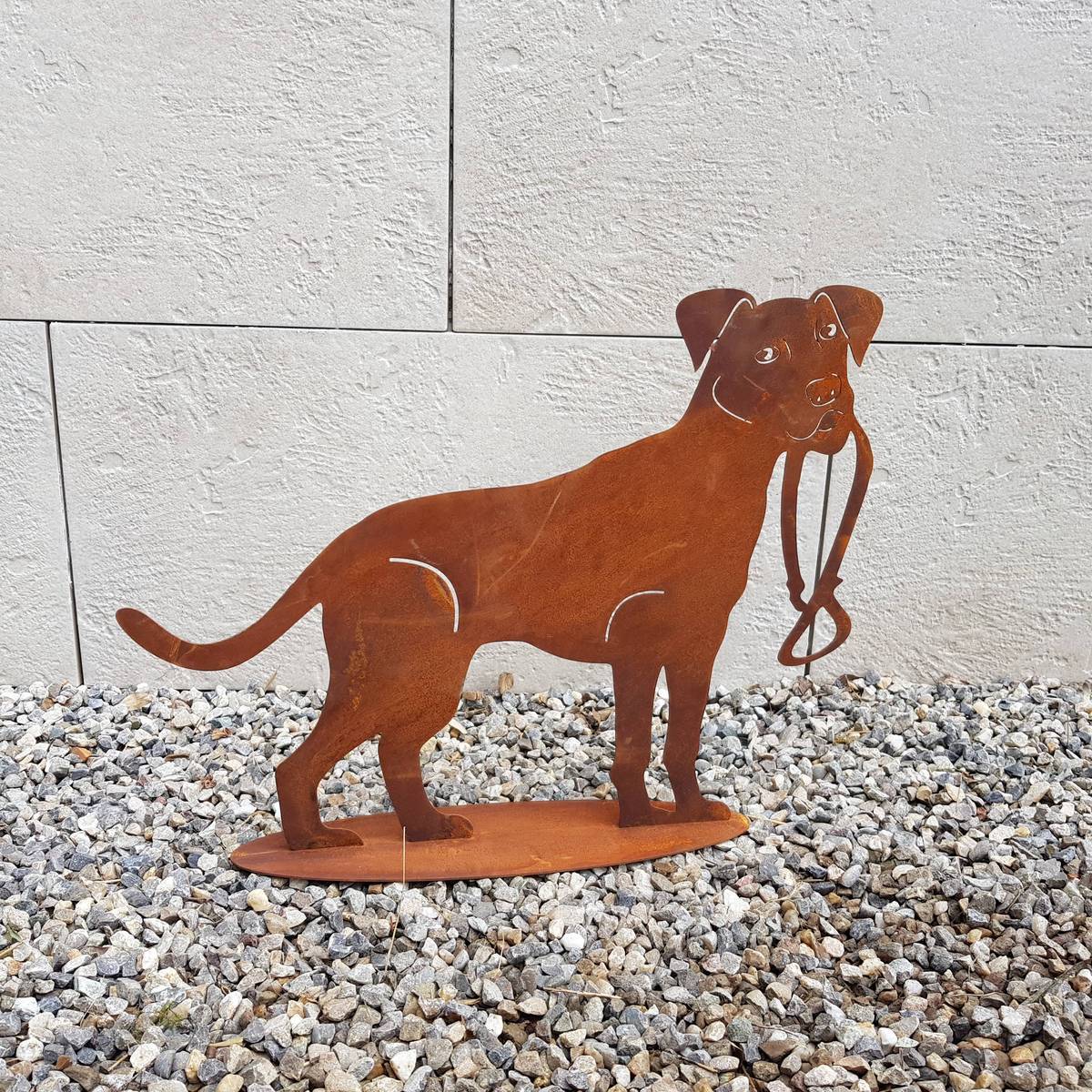 Hund aus Rosteisen, 36 cm 