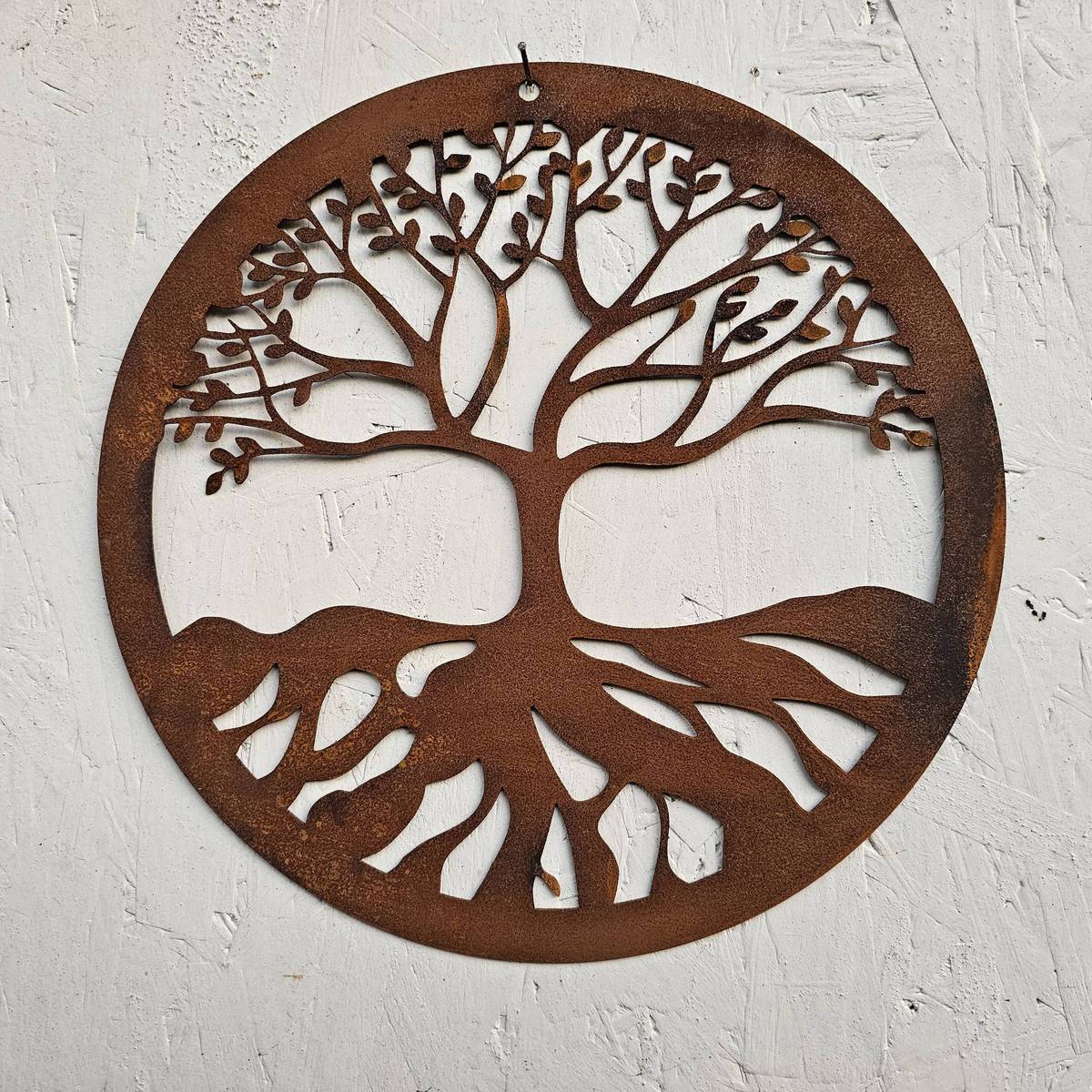 Arbre de vie en fer rouillé, D. 28 cm 