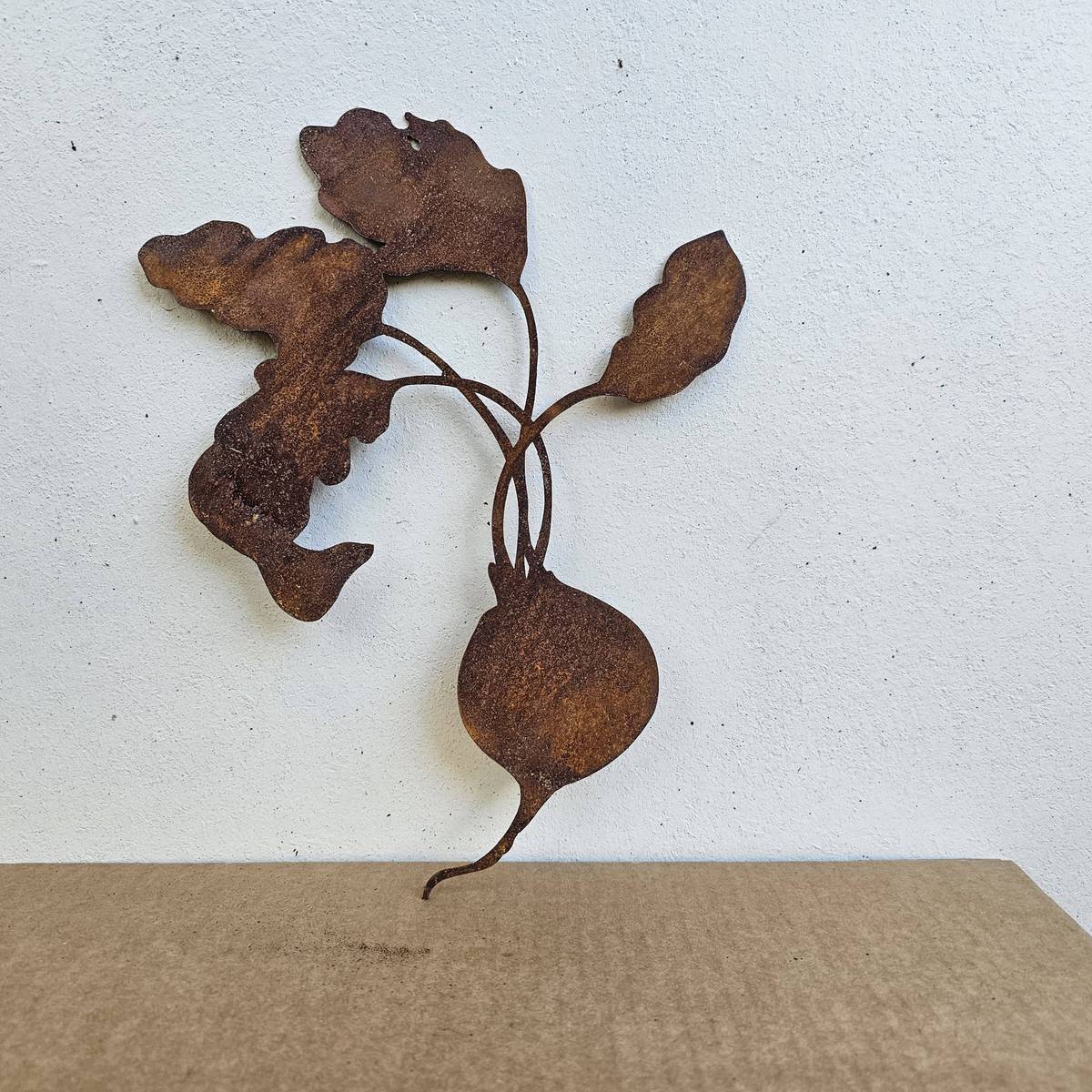 Rote Beete aus Rosteisen, zum hängen, 26 cm 