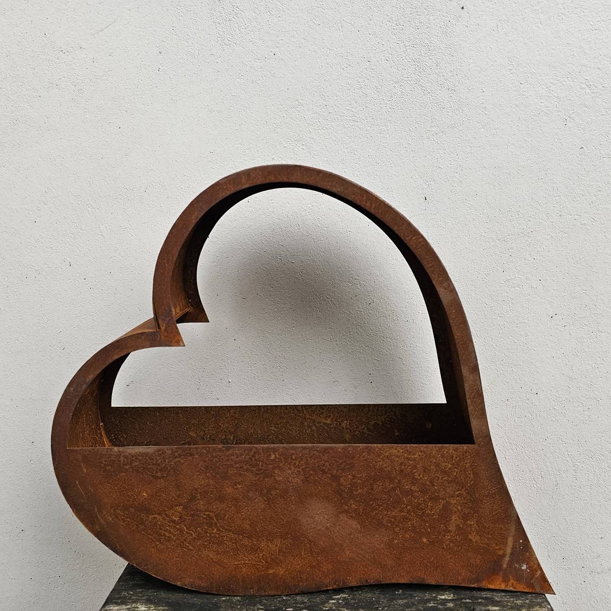 Herz aus Rosteisen, zum bepflanzen, 29 cm 