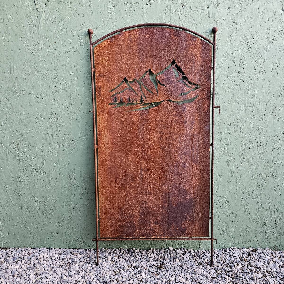 Paravent en fer rouillé, 122 cm 