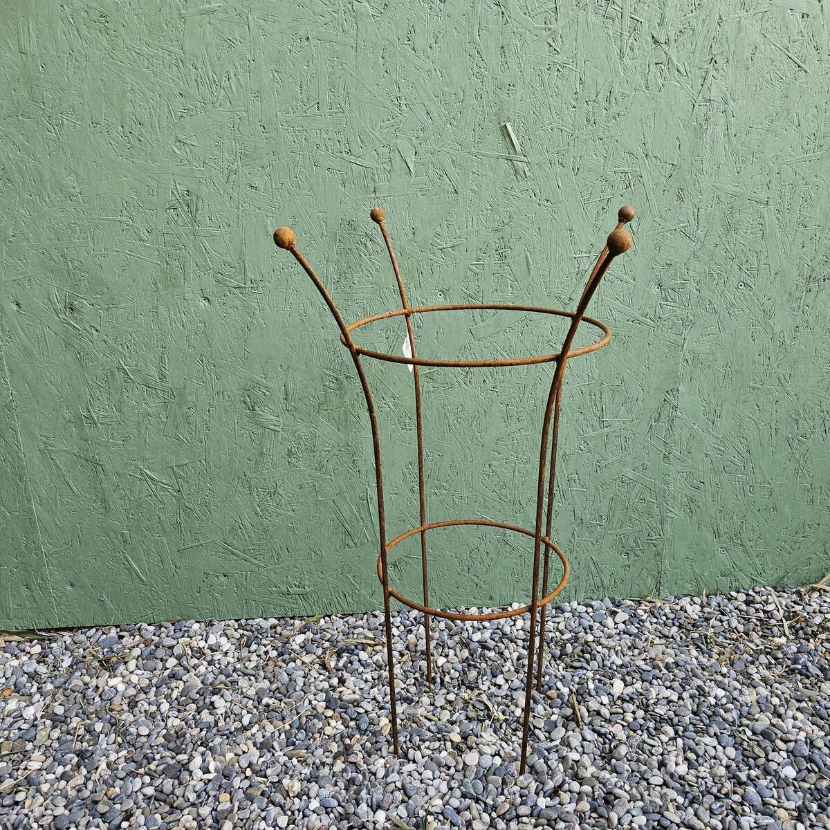 Support pour plante, en fer rouillé, diamètre 30 / 39 cm 