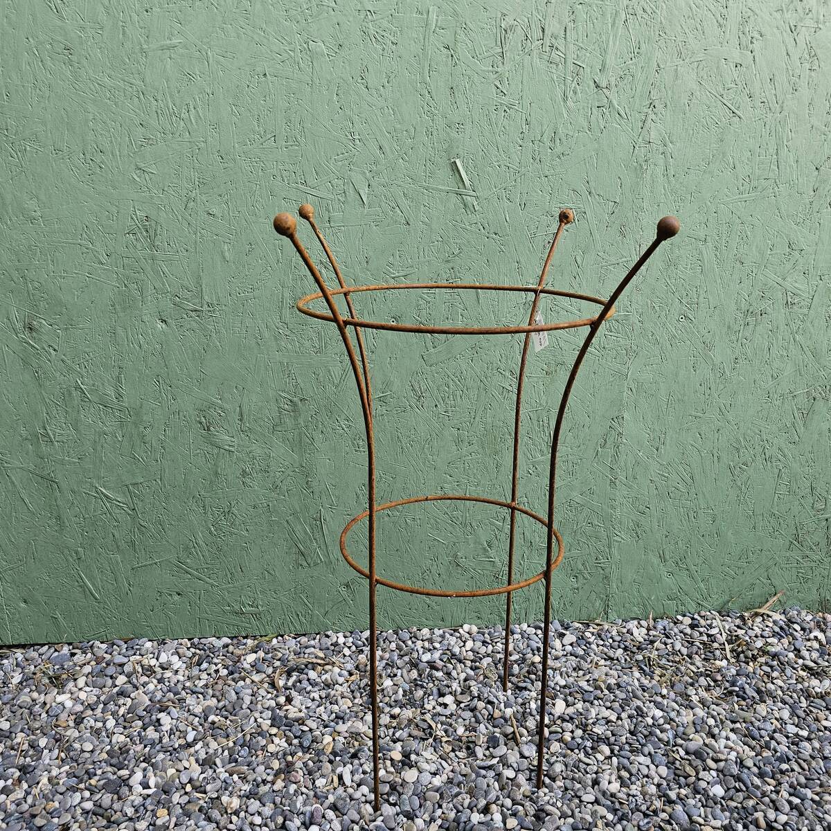 Support pour plante, en fer rouillé, diamètre 35 / 45 cm 