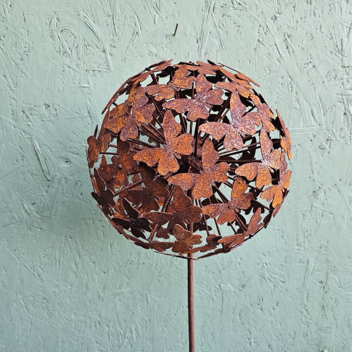 Fleur en fer rouillé, 155 cm 