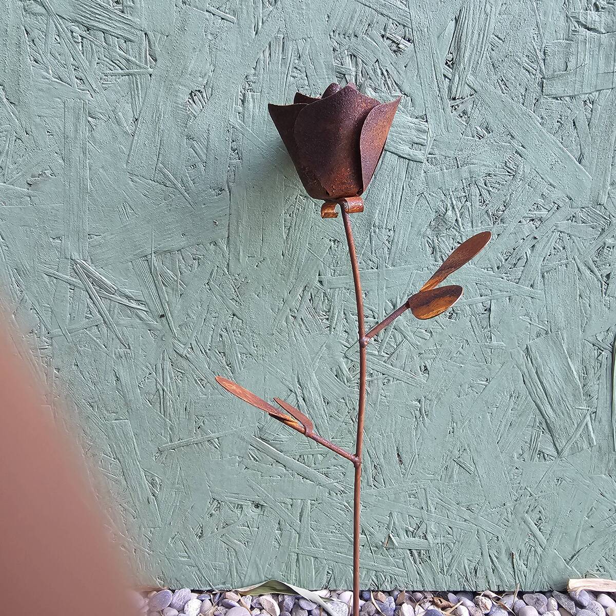 Rose aus Rosteisen, 50 cm