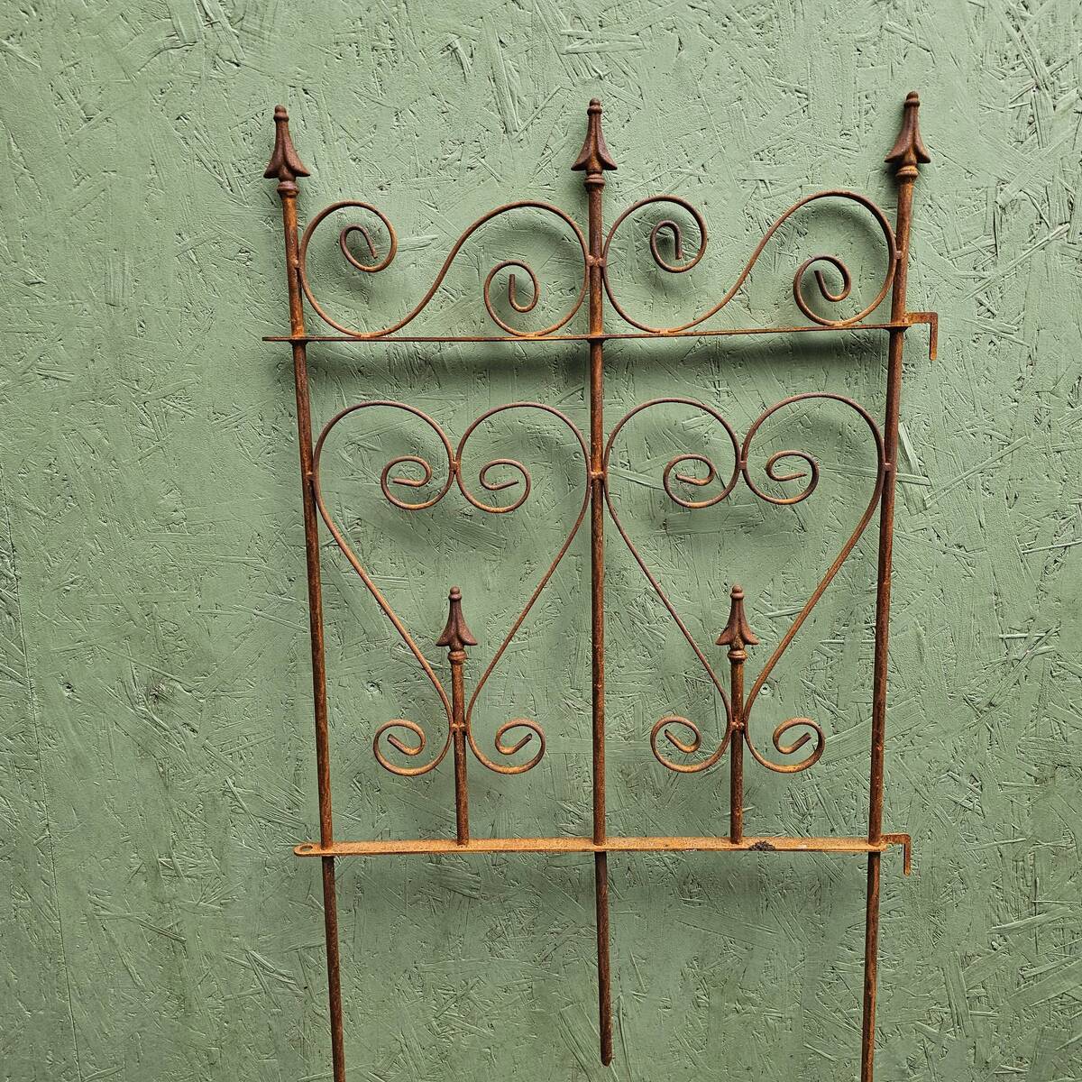 Support plante grimpante, en fer rouillé, 128 cm, largeur 64 cm 