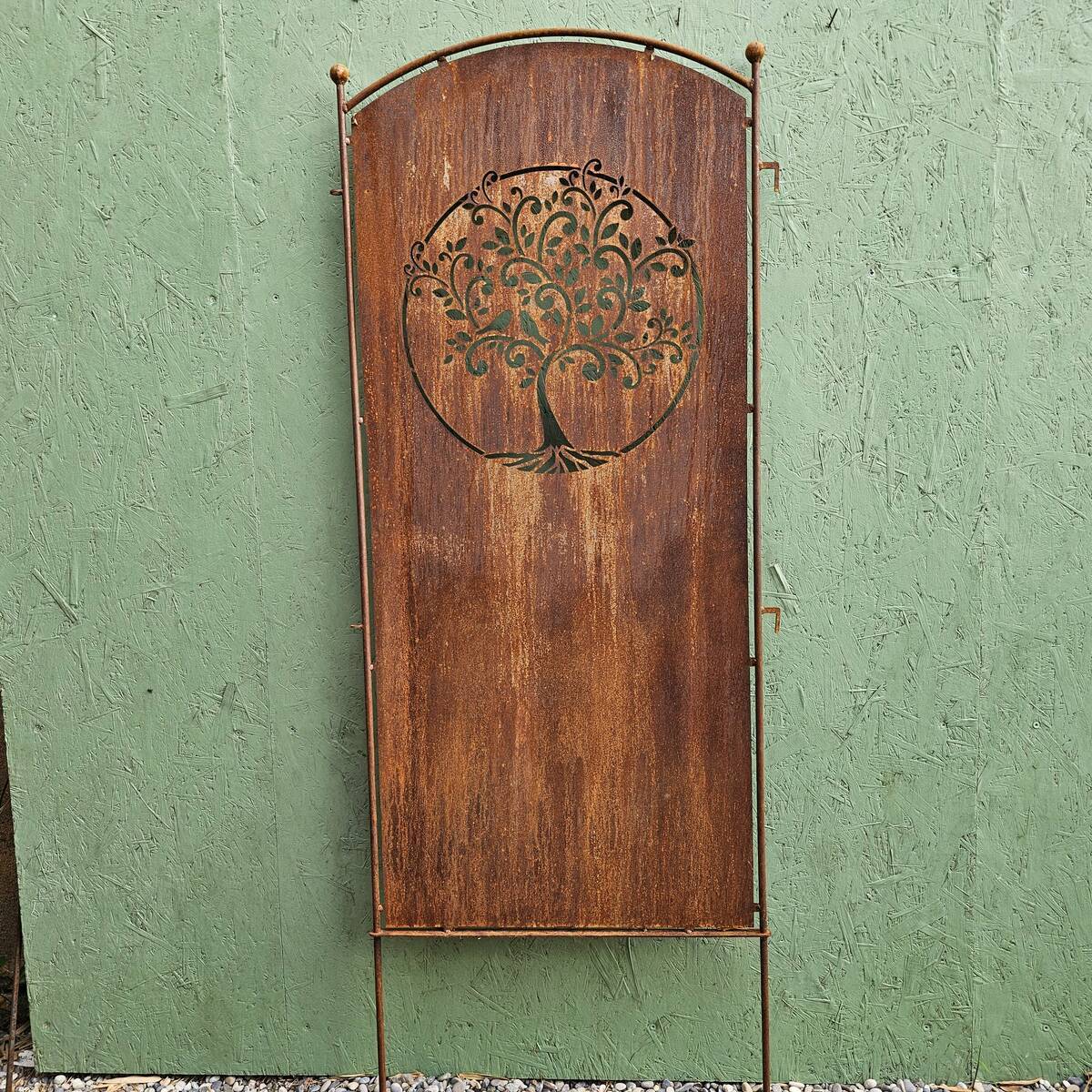 Paravent en fer rouillé, arbre de vie, 149 cm 