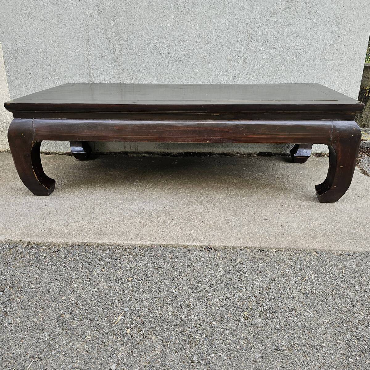 Chinesischer Opium Tisch, alt gemacht, 150 x 65 cm, Höhe 45 cm 