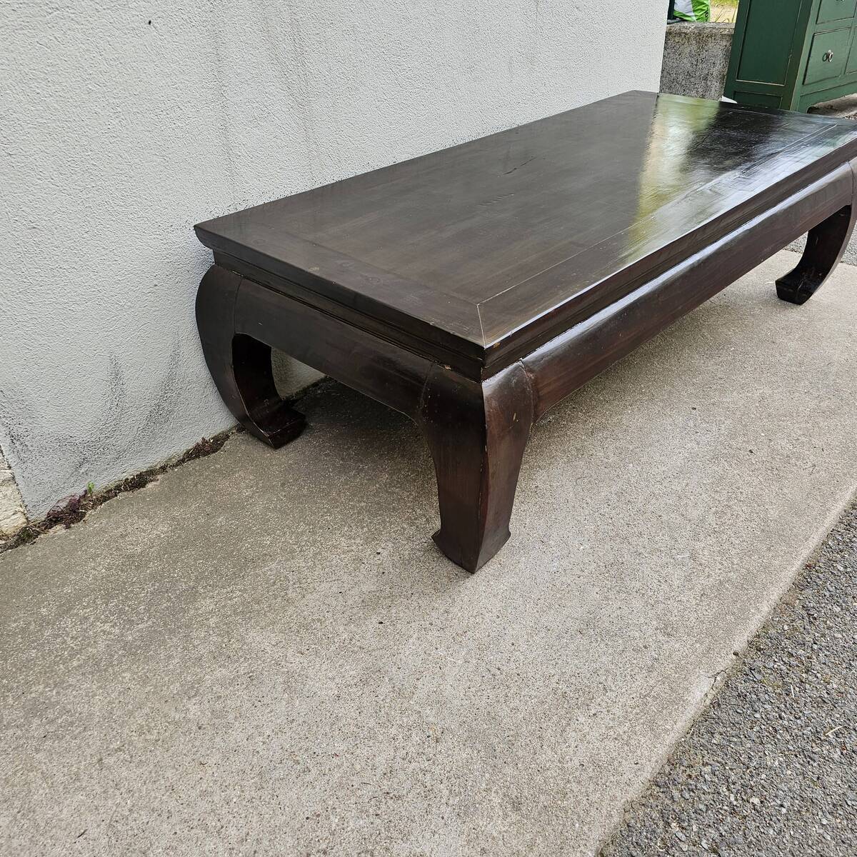 Chinesischer Opium Tisch, alt gemacht, 150 x 65 cm, Höhe 45 cm 
