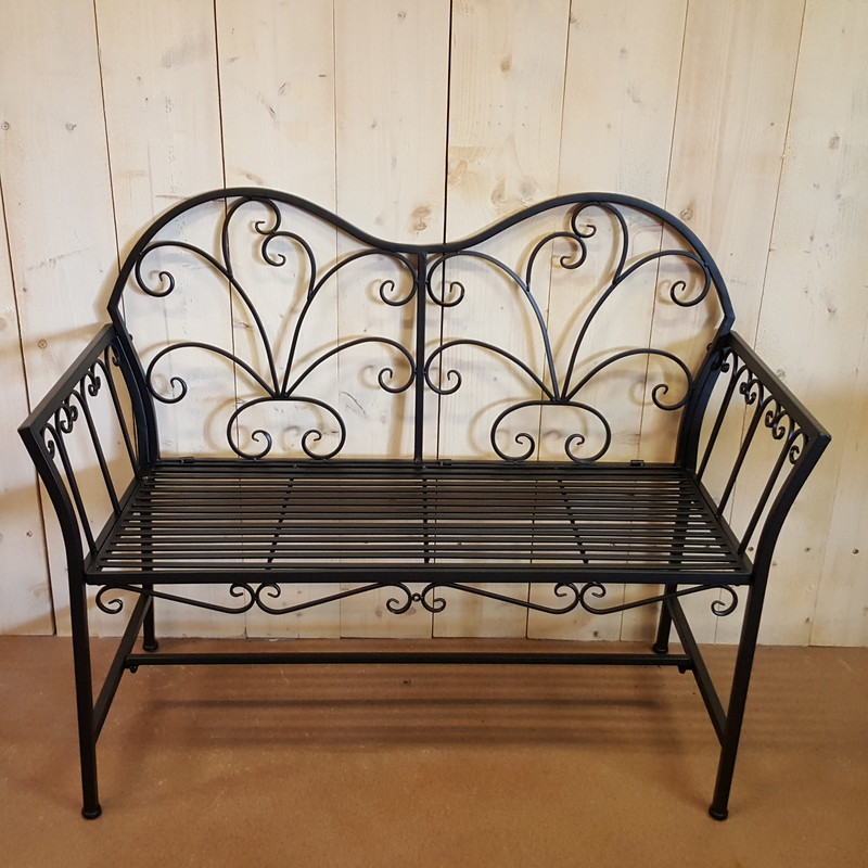 Gartenbank aus Metall, aufwendiges Design