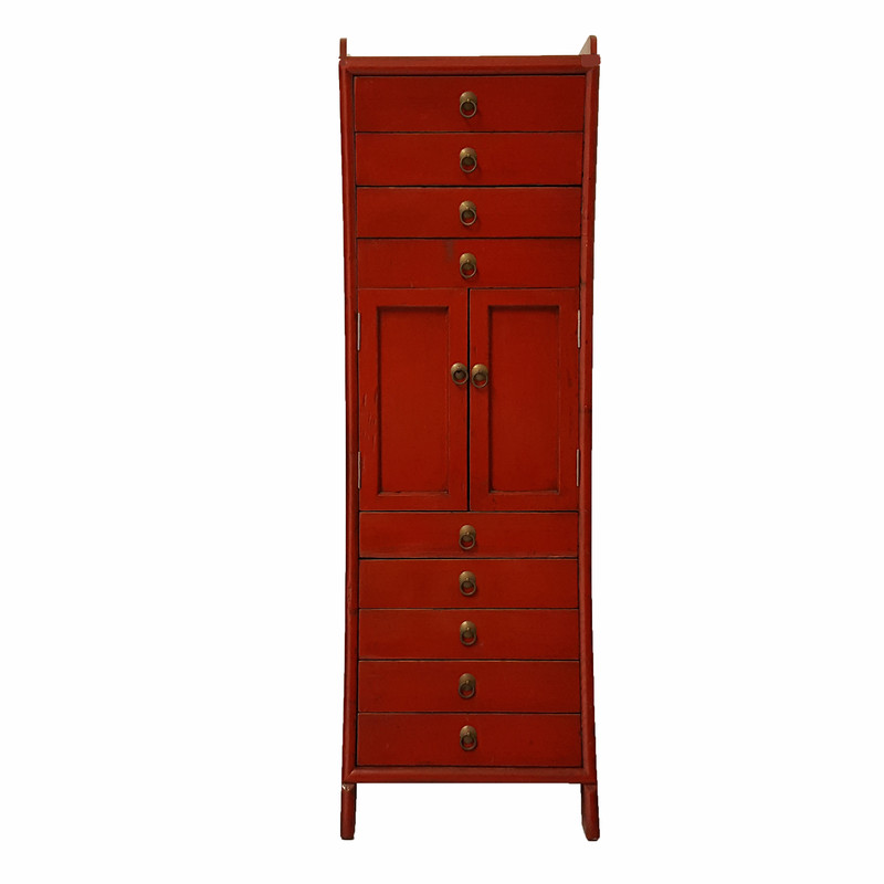 Chinesische Kommode, antik rot
