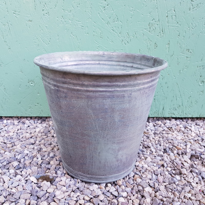 Crispe Amphore Blumentopf 28cm - Metall Übertopf Im Shabby Look