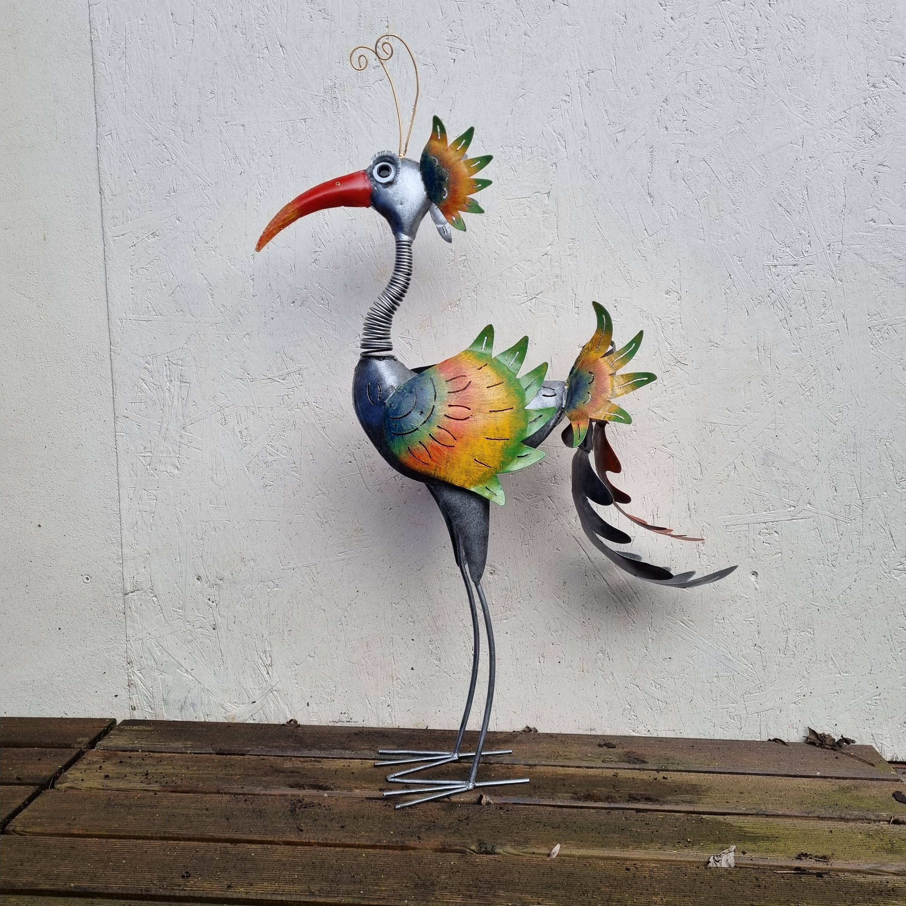 Corbeau Pour Gouttière 30 Cm - Décoration Métal Oiseau Jardin Dachschmuck